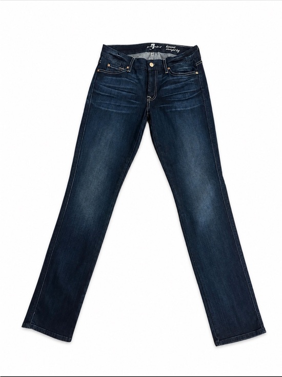 7 For All Mankind Denim - 7 For All Mankind Kimmie Straight Leg Jeans Size 29 Dark Wash Mid Rise Classic